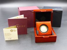 A BOXED ROYAL MINT PIEDFORT 2017 SOVEREIGN 1516 OF AN EDITION OF 3750. 15.97 GRAMS.