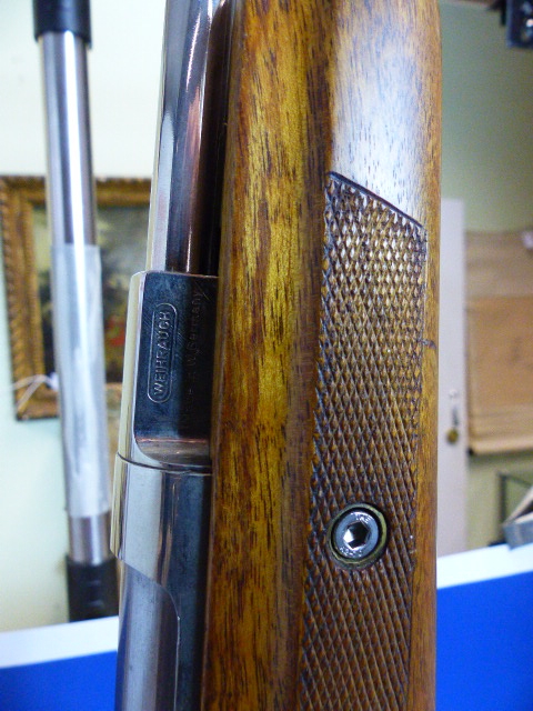 A CUSTOM WEIHRAUCH HW77K .177 CALIBRE , SERIAL No.1031978, CHROMED FINISH WITH ADJUSTABLE WALNUT - Image 13 of 14