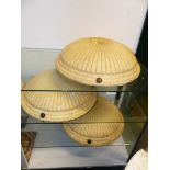 A SET OF SIX REGENCY STYLE HANGING LIGHT PLAFFONIERS. (6)