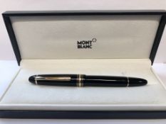 A MONT BLANC MEISTERSTUCK FOUNTAIN PEN WITH A 14K GOLD 4810 NIB COMPLETE WITH FITTED BOX.