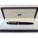 A MONT BLANC MEISTERSTUCK FOUNTAIN PEN WITH A 14K GOLD 4810 NIB COMPLETE WITH FITTED BOX.