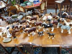 A LARGE QTY OF HORSE FIGURINES.