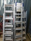 EIGHT VARIOUS ALUMINIUM LADDERS (8)