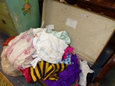 A LARGE TRUNK OF COSTUME AND TEXTILES.