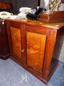 A 19th.C.SATINWOOD COLLECTOR'S CABINET.