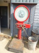 A LARGE INDUSTRIAL SET OF AVERY WEIGHING SCALES