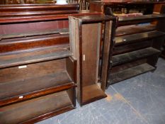 A GLOBE WERNICKE SECTIONAL BOOKCASE AND VARIOUS OTHER BOOKCASES.