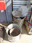 GALVANISED DUSTBINS, BUCKETS, ETC.