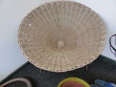 A PAIR OF UNUSUAL RATTAN CHAIRS