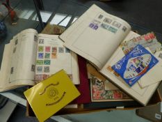 STAMP ALBUMS AND LOOSE STAMPS.