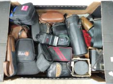 A COLLECTION OF VARIOUS CAMERAS AND ACCESSORIES.