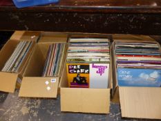 A LARGE QTY OF RECORD ALBUMS.