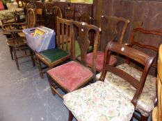 A QTY OF 18th AND 19th.C.DINING CHAIRS,ETC.