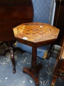 A Wm.IV.INLAID ROSEWOOD GAMES TABLE.