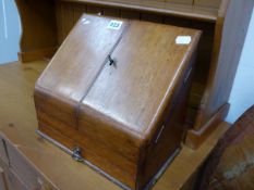 A VICTORIAN STATIONERY BOX.