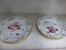 FOUR MEISSEN PLATES.