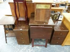 THREE SMALL CHESTS AND VARIOUS OCCASIONAL FURNITURE.