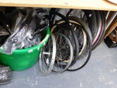 A QTY OF BICYCLE SPARES.