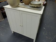 A PAINTED SIDE CABINET.