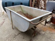 A LARGE GALVANISED BARROW.