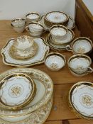 AN EDWARDIAN TUSCAN TEASET,ETC.