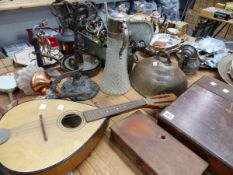 VARIOUS METALWARES, MANDOLIN,ETC.