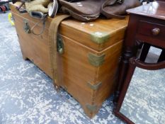 A LARGE CAMPHORWOOD BLANKET BOX.