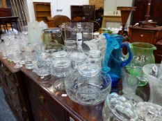 A LARGE QTY OF GLASSWARES.