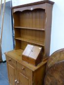 A SMALL PINE DRESSER.