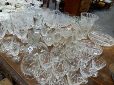 A LARGE QTY OF CUT GLASSWARES.