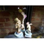 THREE ROYAL WORCESTER WATER RELATED FIGURES BY F.G DOUGHTY.