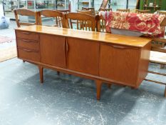 A RETRO TEAK SIDEBOARD.