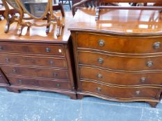 TWO GEORGIAN STYLE FOUR DRAWER CHESTS.