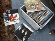 A LARGE QTY OF RECORD ALBUMS.