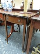 A GOOD QUALITY REGENCY STYLE PEMBROKE TABLE.