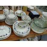 A ROYAL DOULTON BURGANDY DINNER AND TEA WARES,ETC.