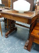 A Wm.IV MAHOGANY SMALL WRITING TABLE.