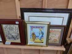 PUNCH ADVERTISMENT PRINTS, HORSE RACING PRINT,ETC.