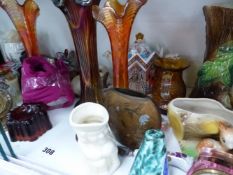 VARIOUS DECORATIVE CHINA AND GLASS,ETC.