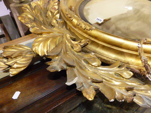 AN EARLY 19th.C.CARVED GILTWOOD CONVEX MIRROR WITH ENTWINED DOLPHIN CREST AND FLANKING PAIRS OF - Image 7 of 19