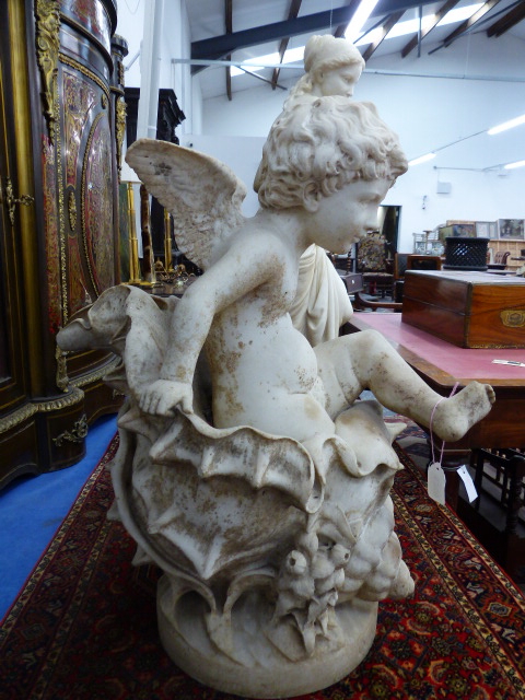 AN ITALIAN MARBLE FIGURE OF A PUTTO, TITLED 'AMOR DEL MARE' BY CESARE LAPINI, FLORENCE, DATED - Image 62 of 62