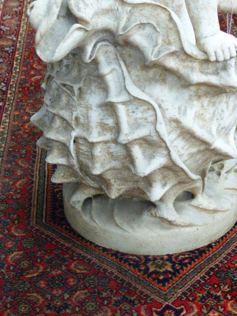 AN ITALIAN MARBLE FIGURE OF A PUTTO, TITLED 'AMOR DEL MARE' BY CESARE LAPINI, FLORENCE, DATED - Image 8 of 62