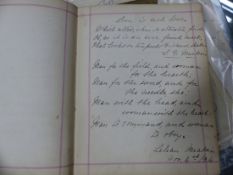 JOHN SHIELD'S NOTE BOOK FROM NO.2 WING OF THE RAF CADET FORCE POST 1918 TOGETHER WITH AN ALBUM OF