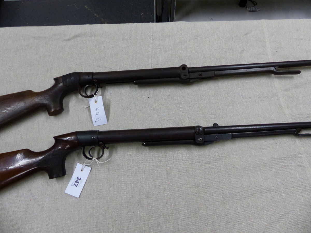 THE LINCOLN .177 PREWAR LINCOLN JEFFRIES TYPE UNDER LEVER AIR RIFLE No.5551 AND ANOTHER AIR RIFLE - Image 2 of 15