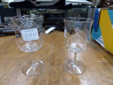 A QUANTITY OF VARIOUS DRINKING GLASSES.