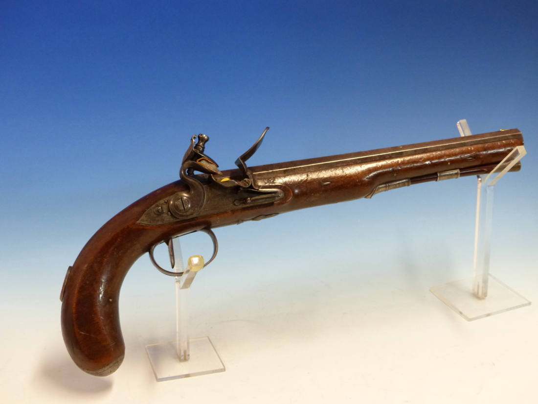 WOGDON LONDON, A PAIR OF FLINTLOCK PISTOLS, THE BRASS CAPS TO THE RAMRODS UNDER THE OCTAGONAL - Image 9 of 36