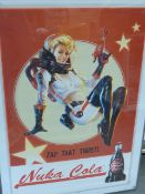 A '50'S RETRO STYLE POSTER FOR NUKA COLA.