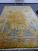 AN UNUSUAL ORIENTAL CARPET OF FRENCH NEO CLASSIC DESIGN. 453 x 304cms.