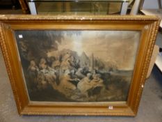 AN ANTIQUE FOLIO PRINT AFTER J.K.SHERWIN. THE FINDING OF MOSES. 58 x 78cms.