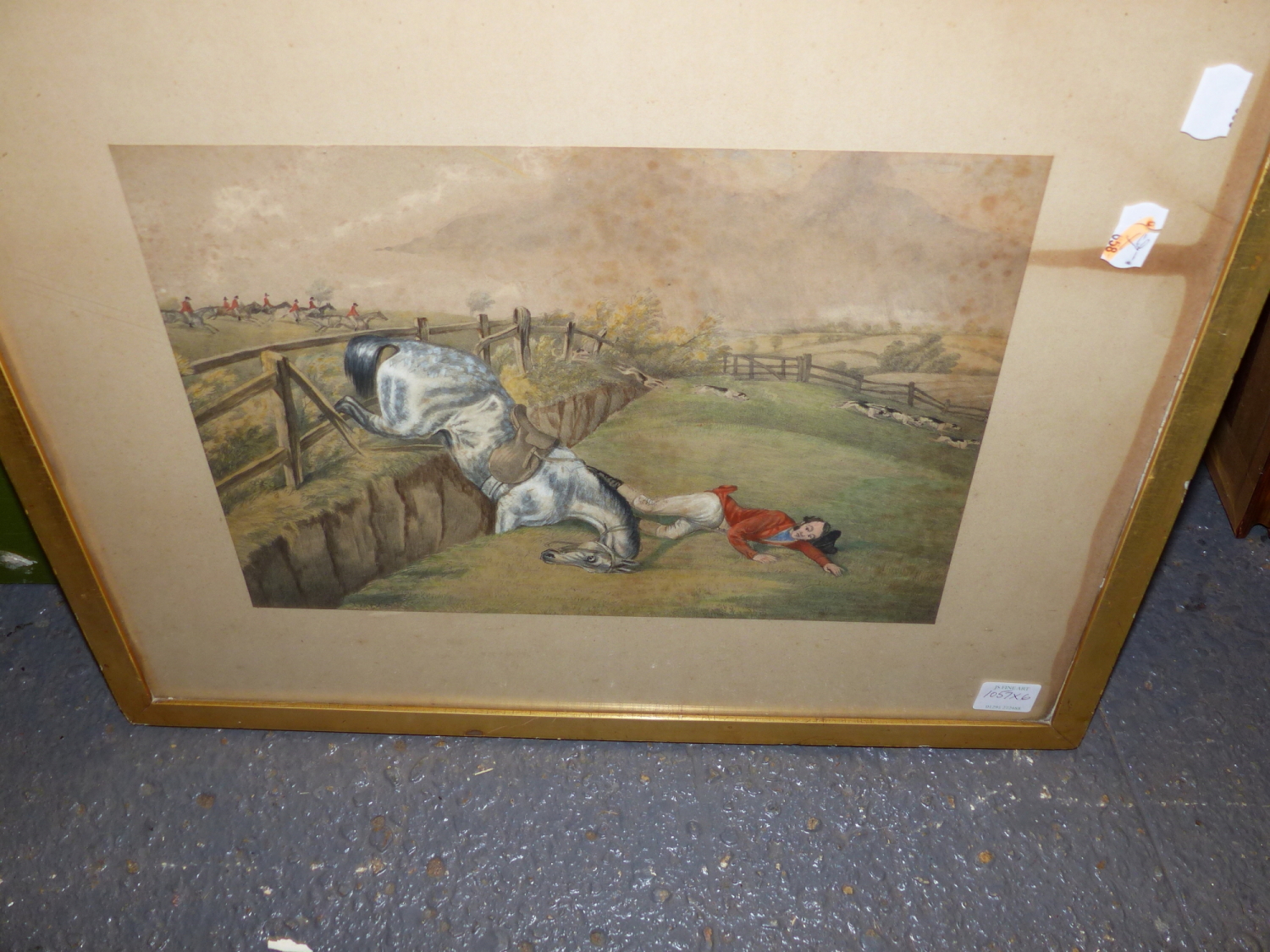 A PAIR OF VICTORIAN HAND COLOURED SPORTING PRINTS TOGETHER WITH THREE OTHERS BY DIFFERENT HANDS - Image 11 of 14